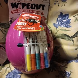 Wipeout Pink Dry Erase Helmet with Markers